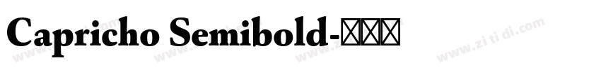 Capricho Semibold字体转换